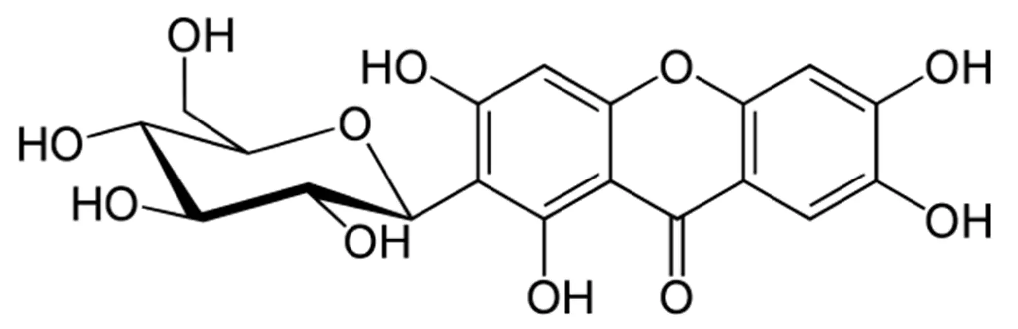 Mangiferin structure Mangiferin structure